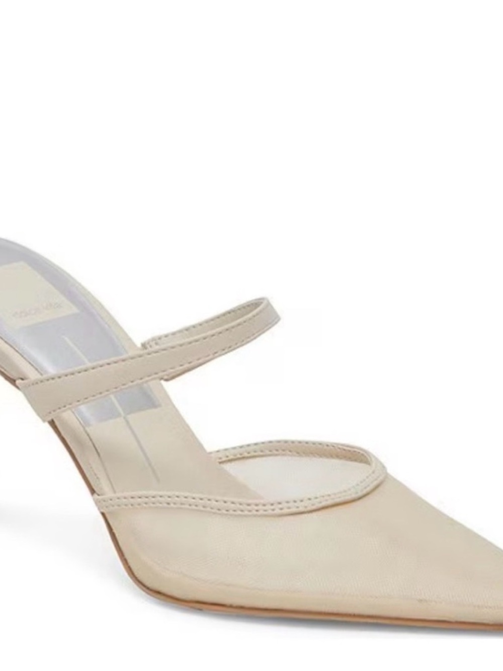Dolce Vita Ivory Sheer Toe Heels - Picture 3 of 3